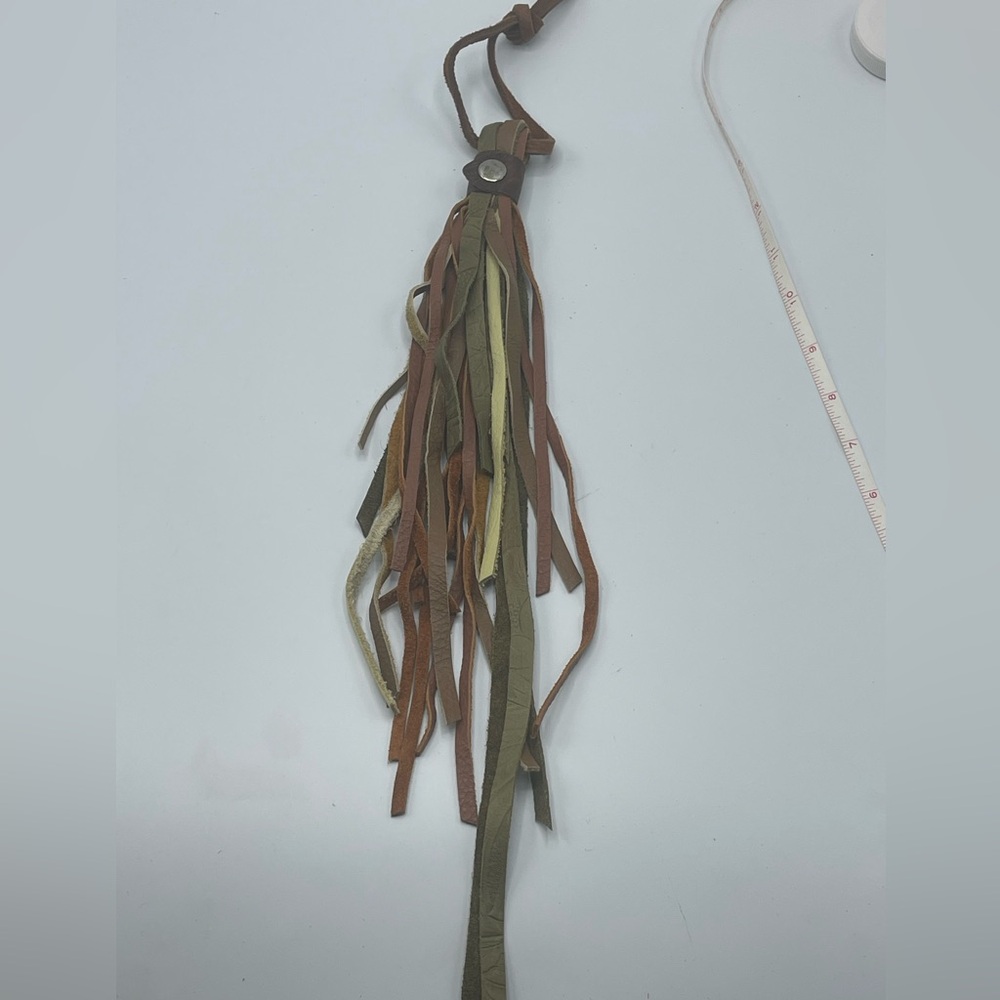 Leather Tassel Key Holder